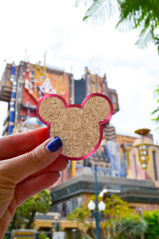 Enchanted Red Rose Mouse Ears Pin-board Magnet